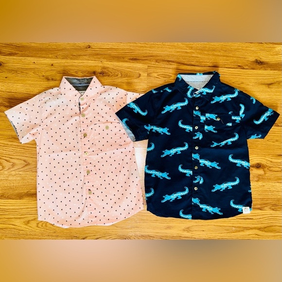 Two Kids' Button Down Print Shirts - Picture 1 of 6